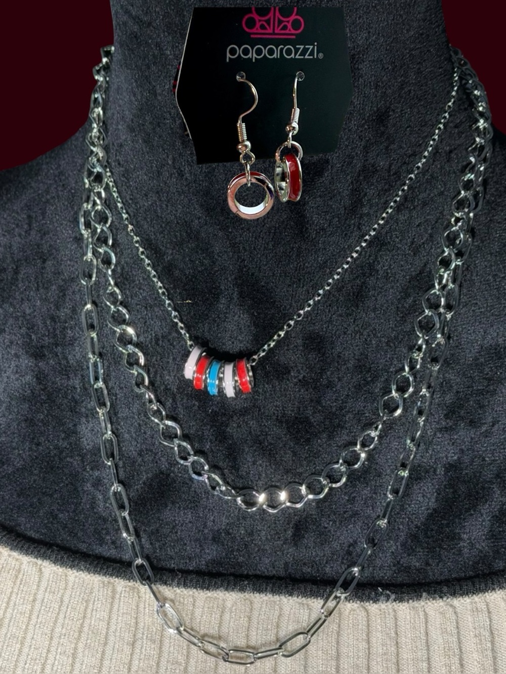 NWT Paparazzi Necklace ~ Colorful Cadet - Red
